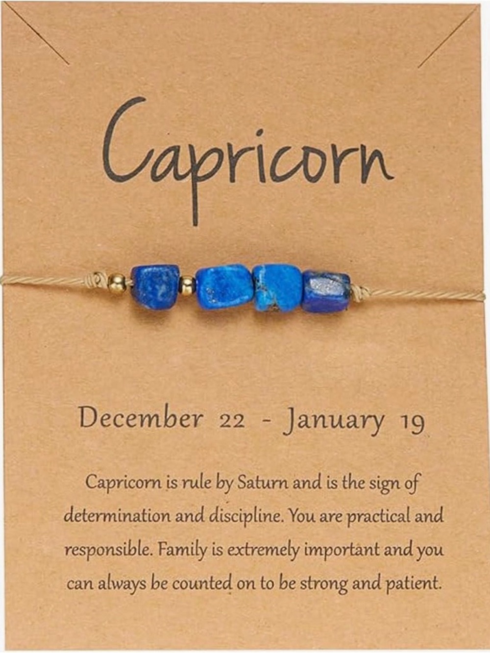 Capricorn Zodiac Beaded Bracelet ♑️